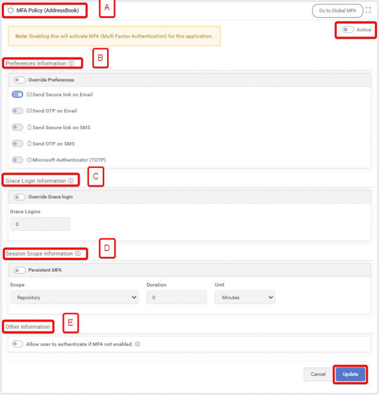 MFA Policy – Visual Guard