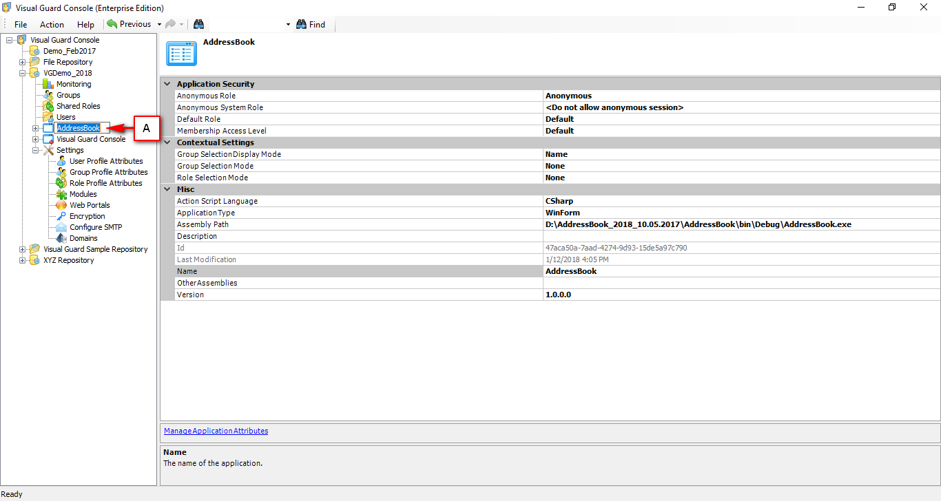 New Winform Application – Visual Guard