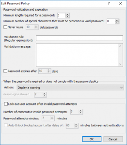 Edit Password Policy – Visual Guard