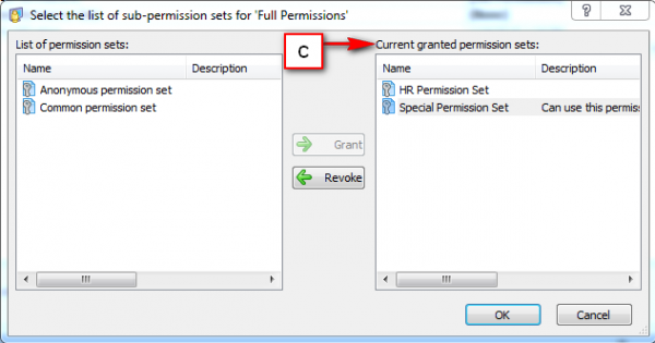 Edit Permission Set List – Visual Guard