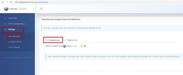 User Interface – Visual Guard