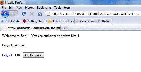 Web Portal Authorized Web Site 1