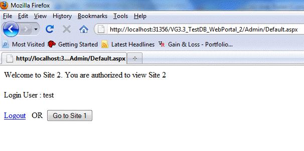 Web Portal Authorized Web Site 2