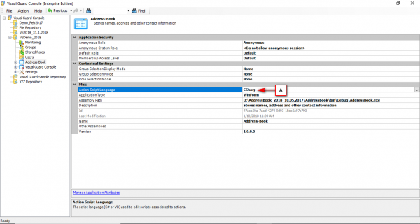 Action Script Language – Visual Guard